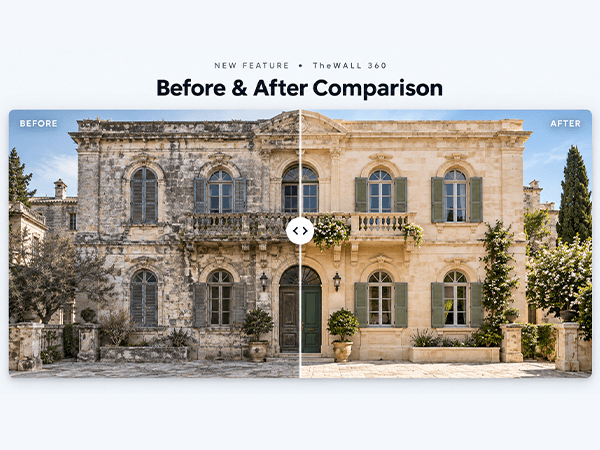 Bring Visual Stories to Life with TheWALL 360’s Before & After Comparison Tool